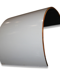 Exhaust air pipe half VC-30 D1270-1000 gray